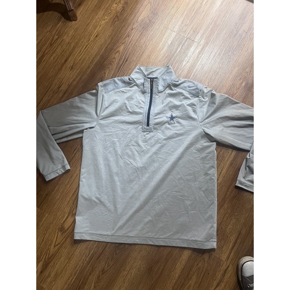 Tommy Bahama Island Zone Dallas Cowboys NFL 1/4 Zip Men's Medium Gray/silver